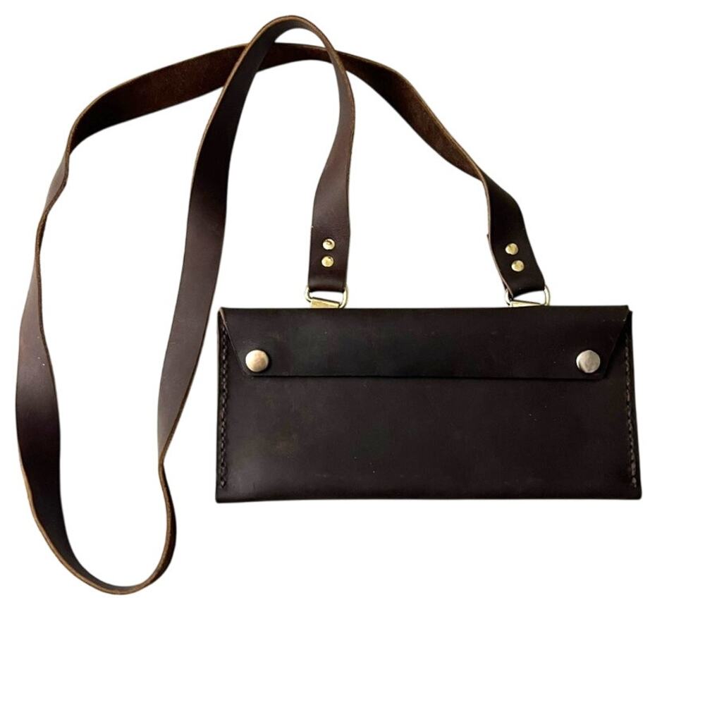 Tandy Leather Brown Leather Envelope Purse Small Minimalist